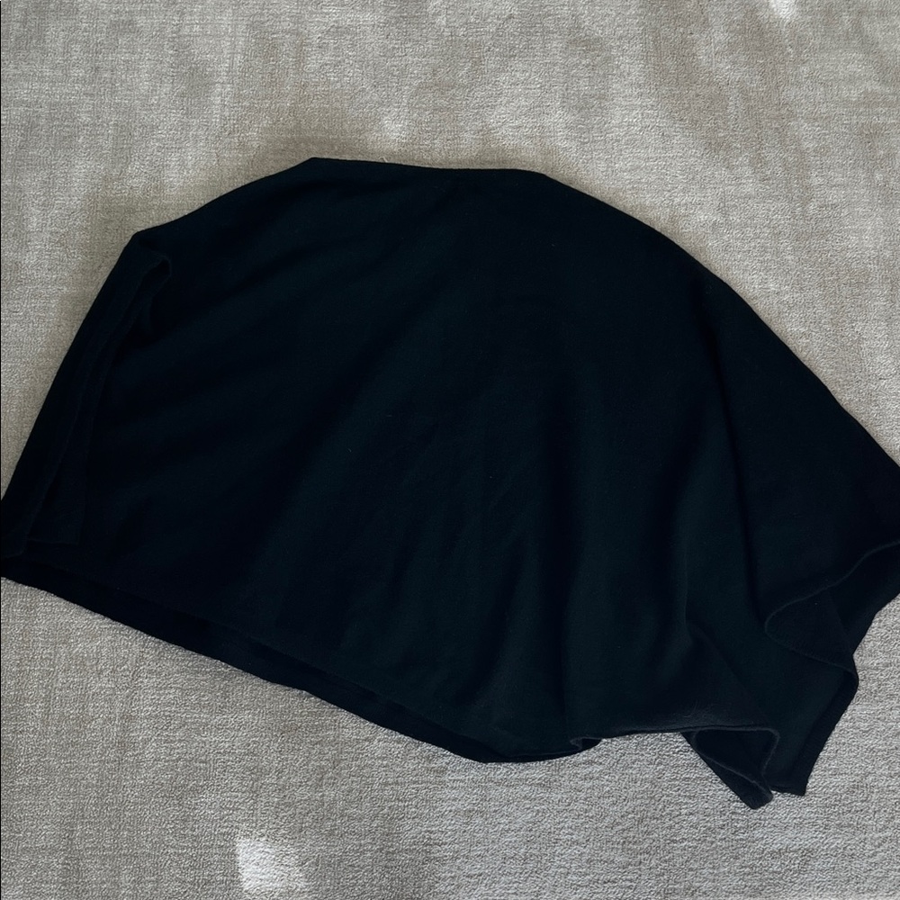 Black Knit Cashmere Shawl/poncho